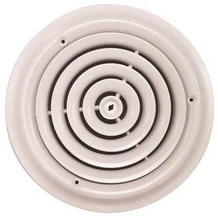 Tru Aire 10 in. White Round Ceiling Diffuser Duct Opening Measurement 800-10